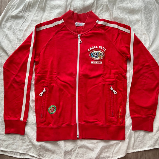 Angel Blue Red Zip Up