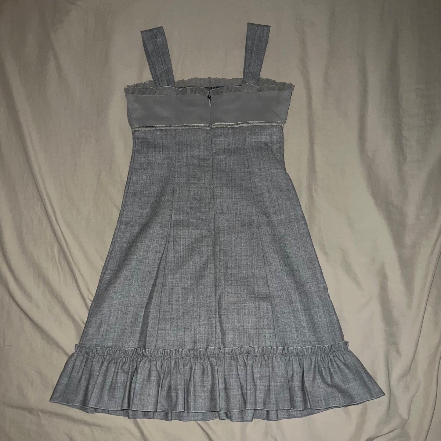 Gray milkmaid dress