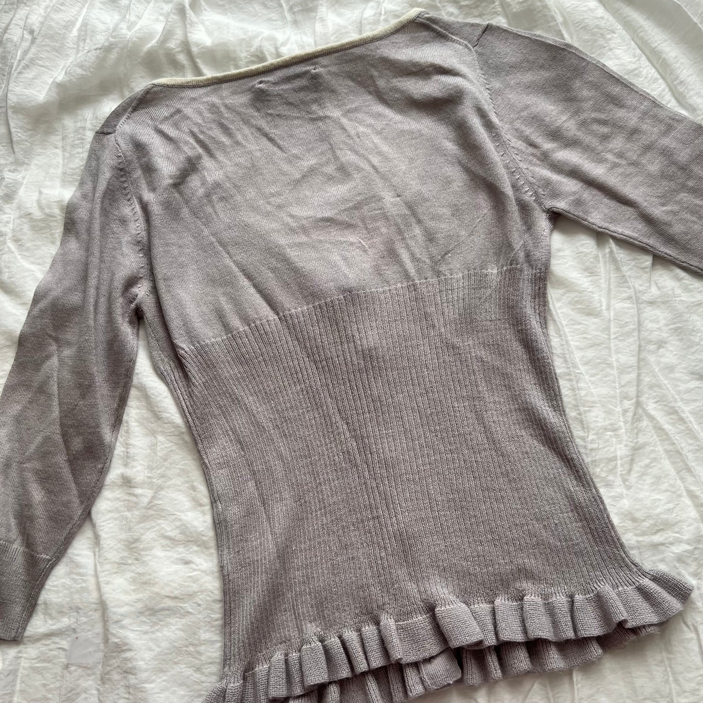 Lilac frilly cardigan