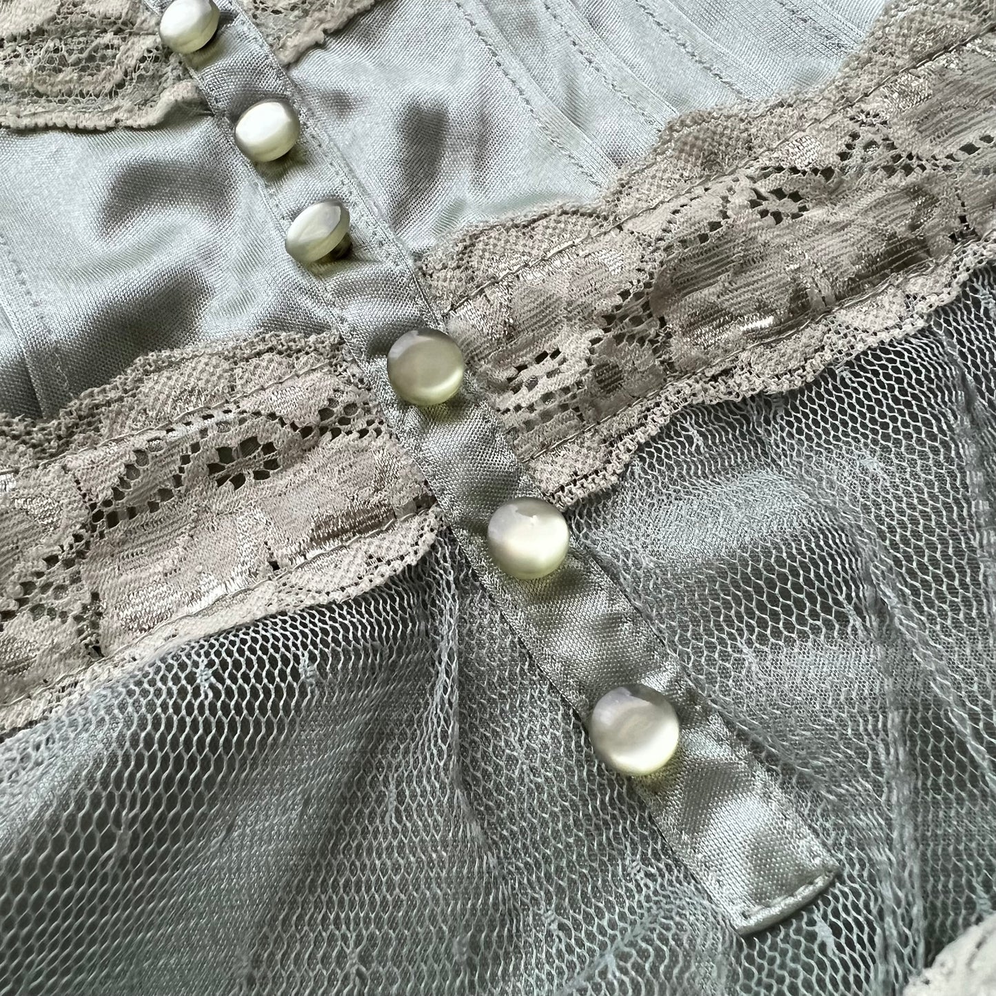 Sage lace cami