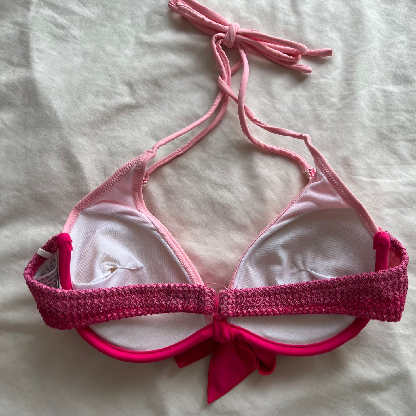 Layered sparkle pink bikini set