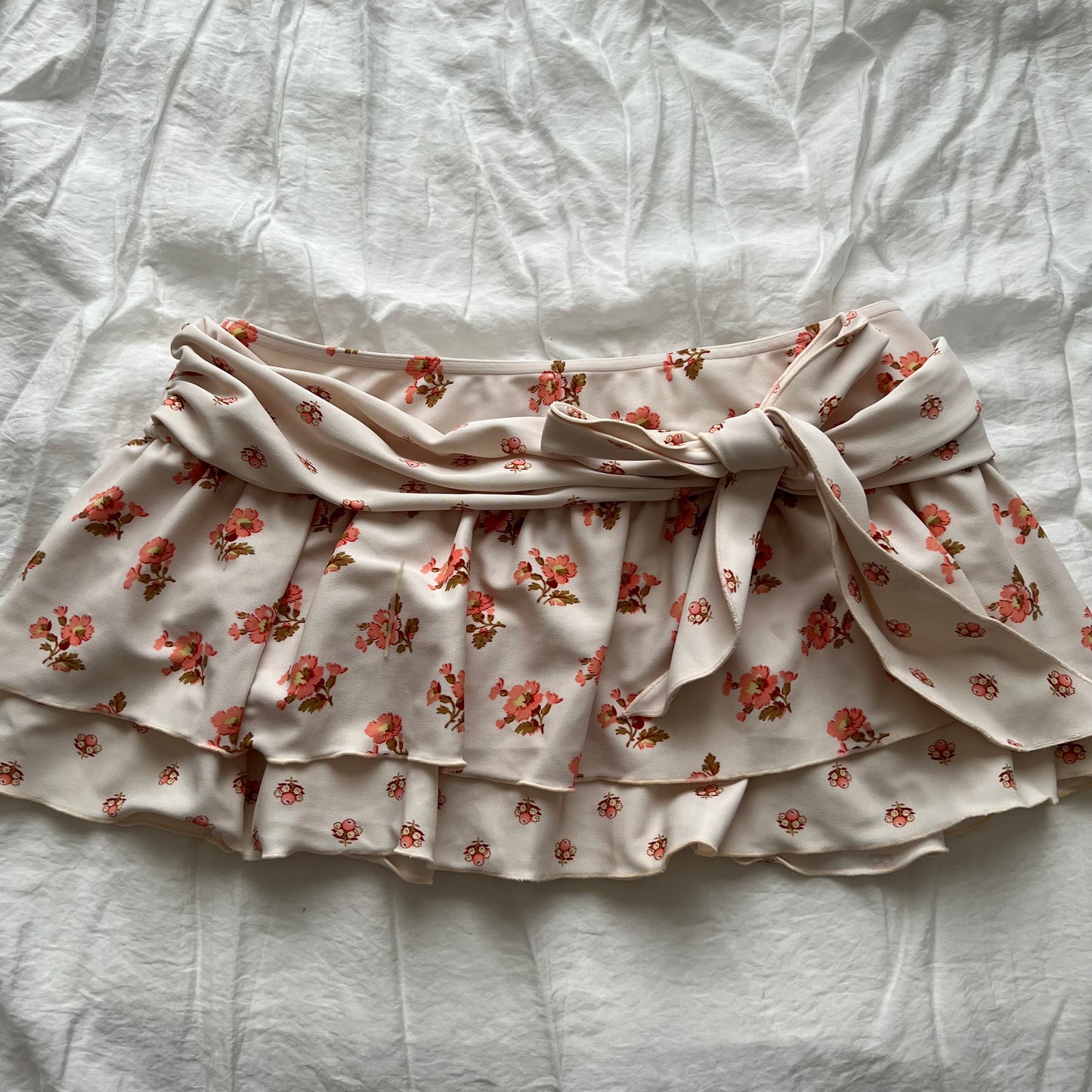 Floral frilly bikini set