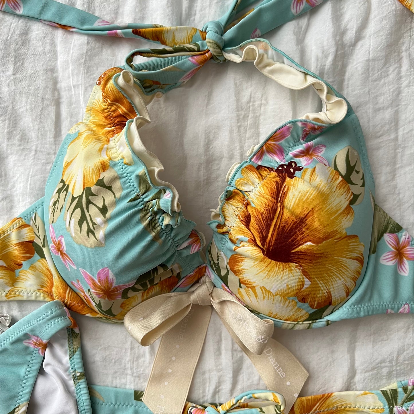 Blue Floral bikini set
