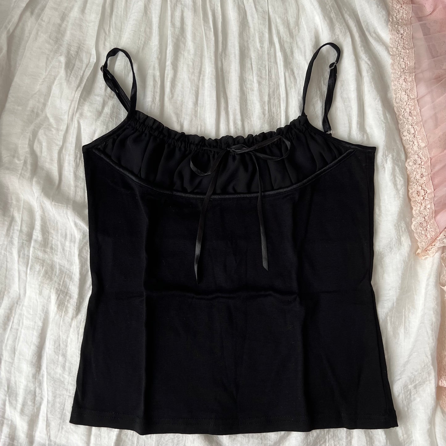 Black Milkmaid Camisole