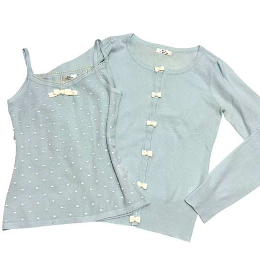 Baby blue knit set