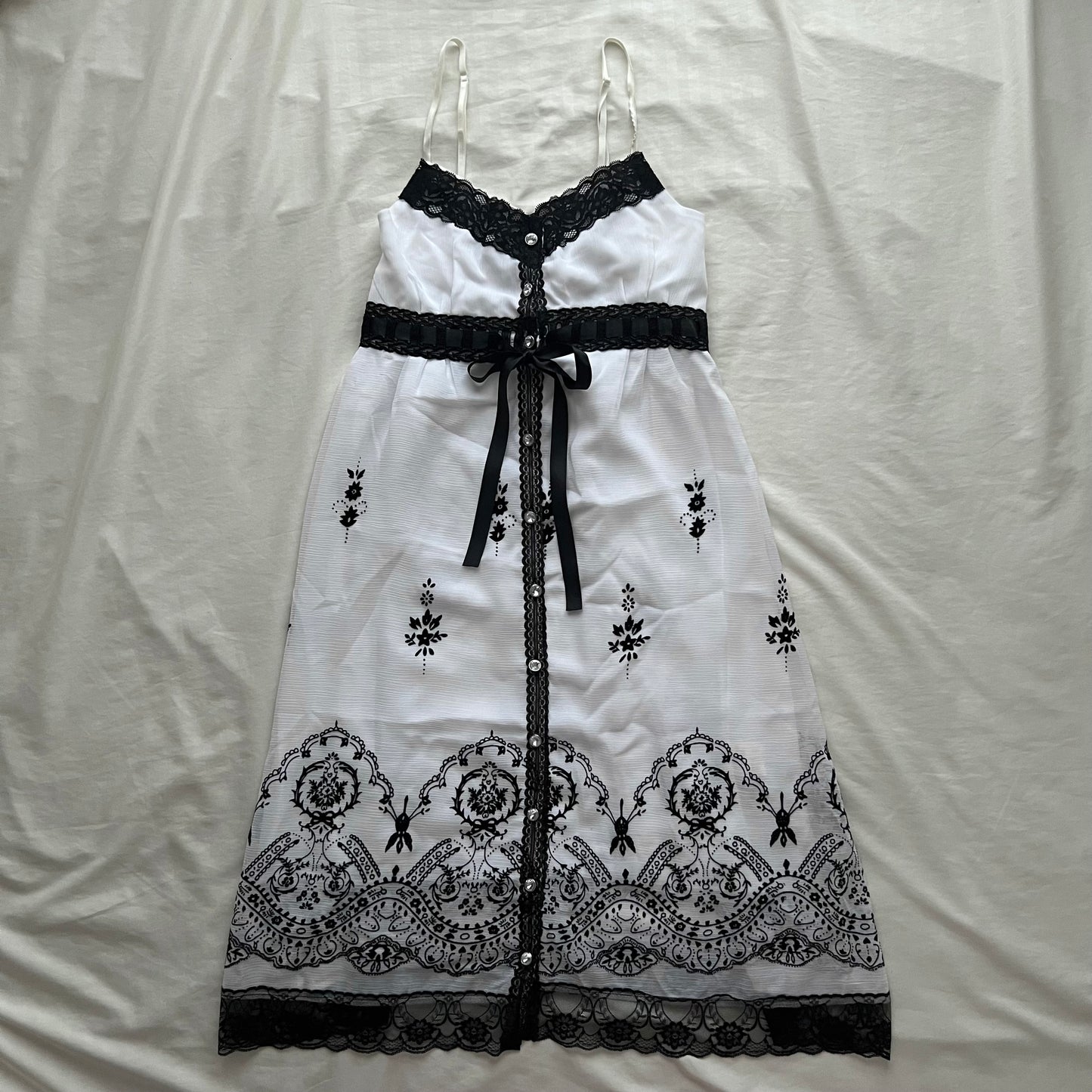 Dark coquette ribbon dress