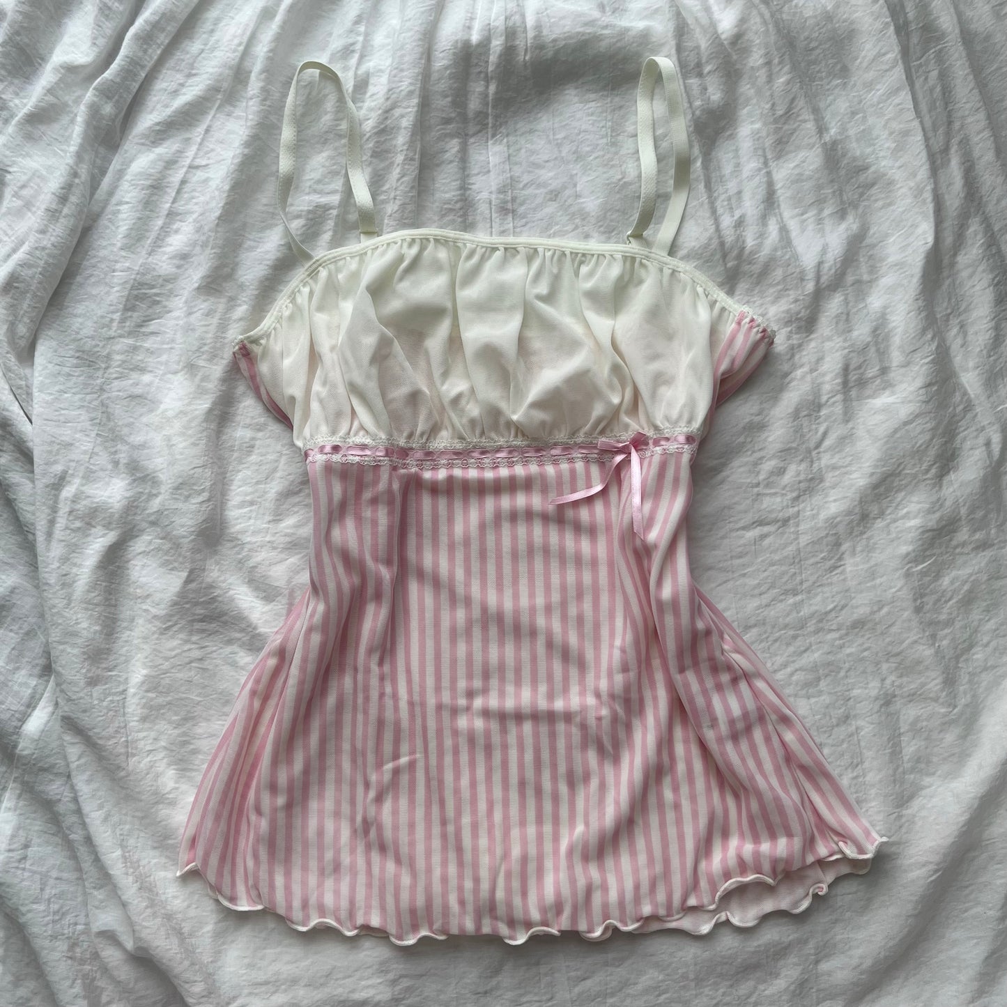 Cottage pink striped cami