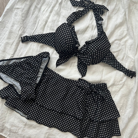 Women's Polka Dots Bikini-Tankini set