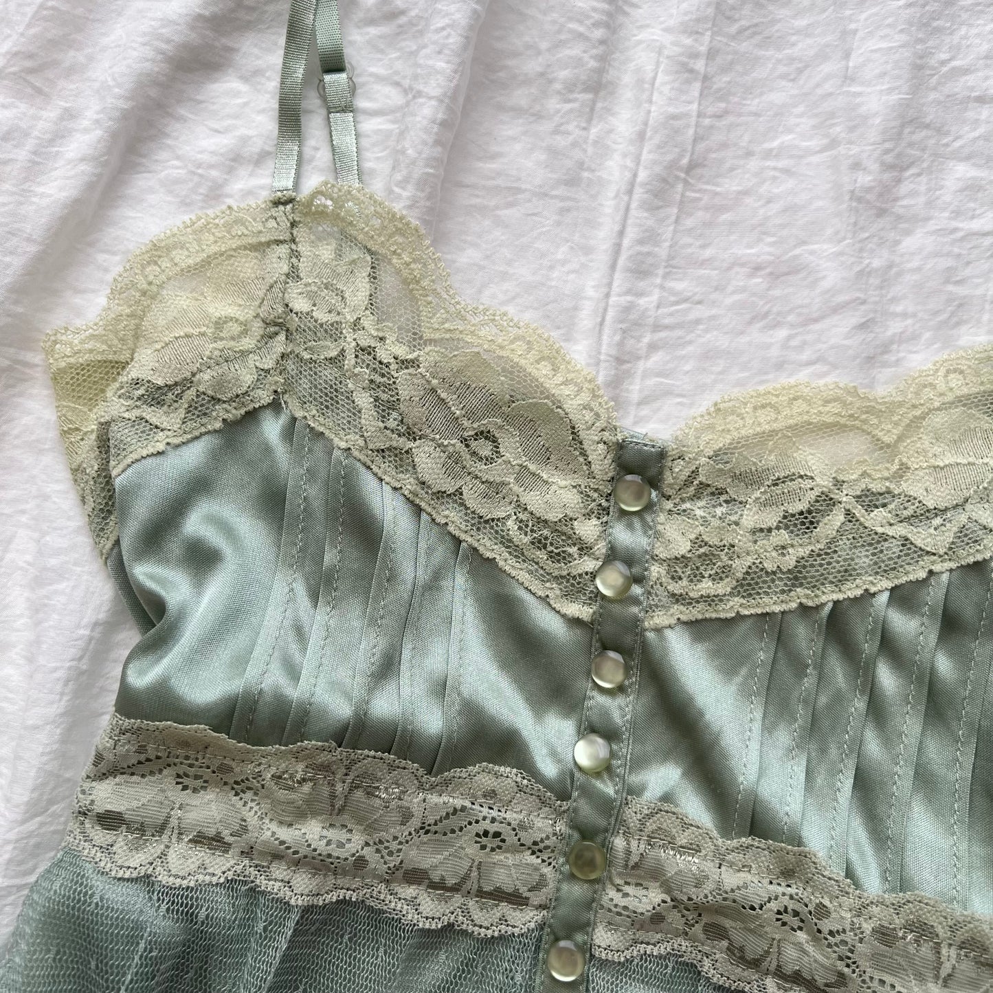 Sage lace cami