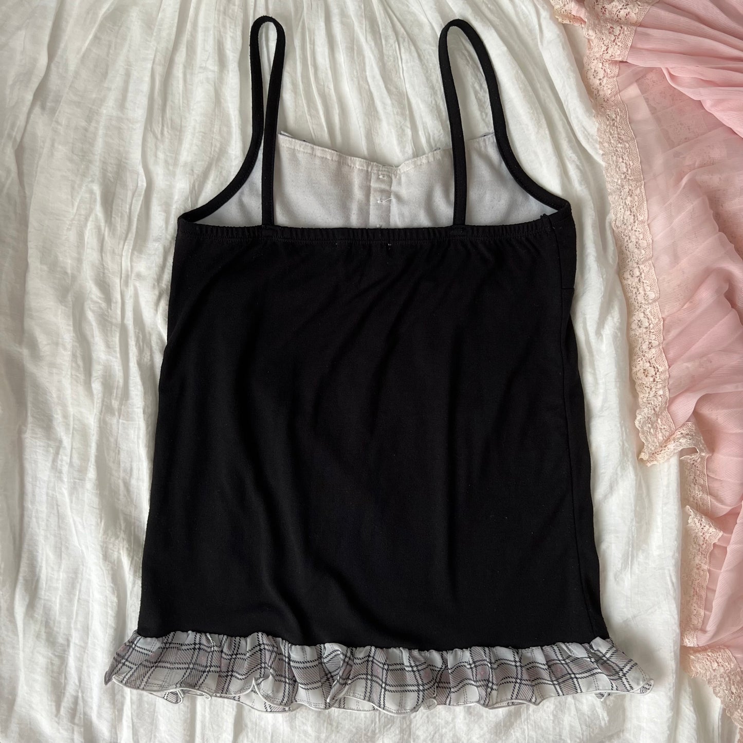 Plaid Details Camisole