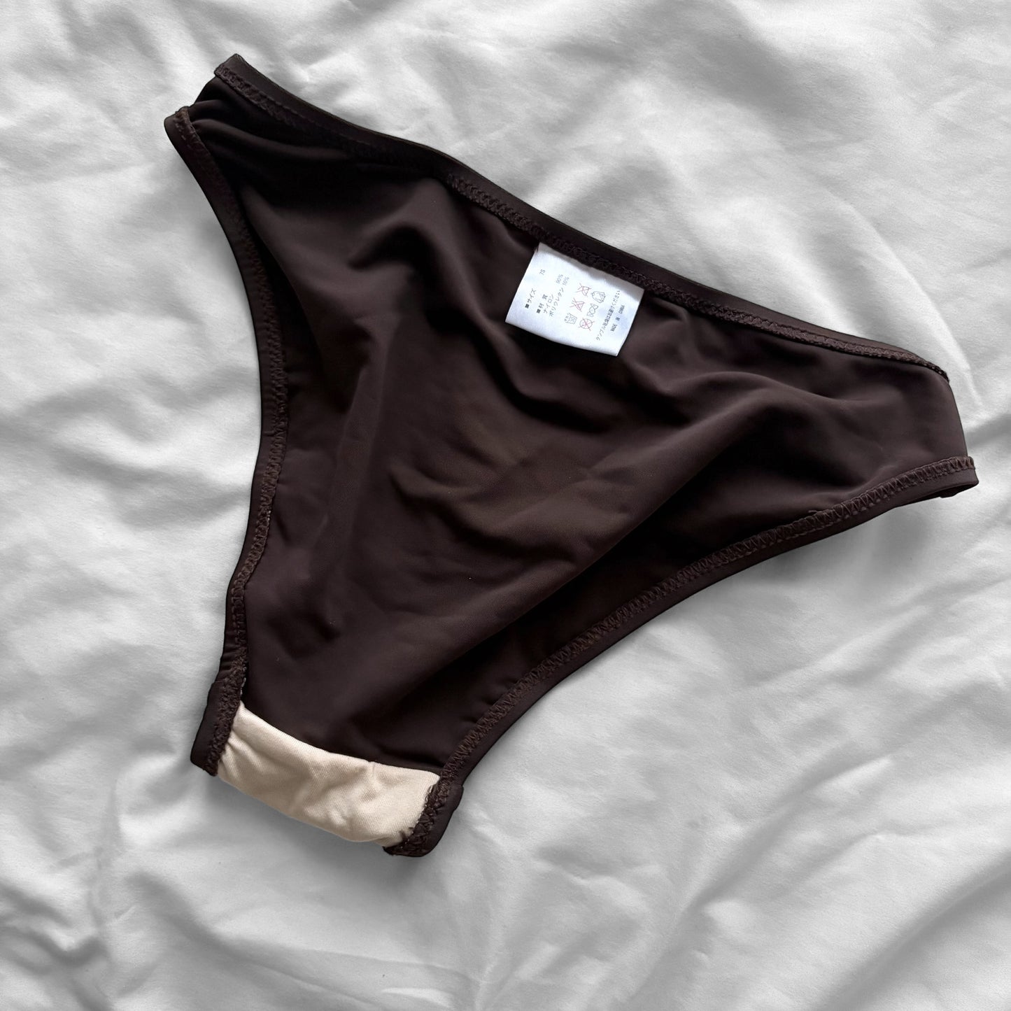 S size•Brown frilly layered bikini Set