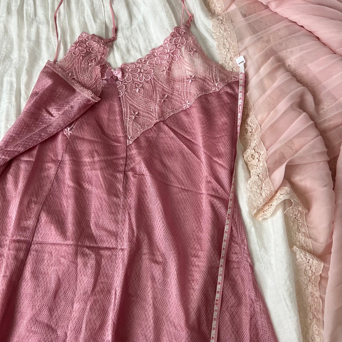 Pink Pearl Ribbon Cami