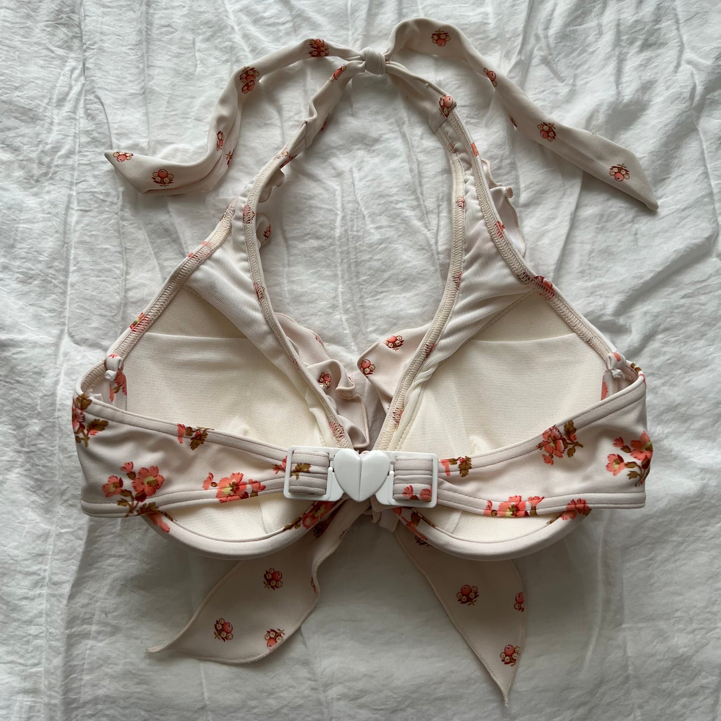 Floral frilly bikini set