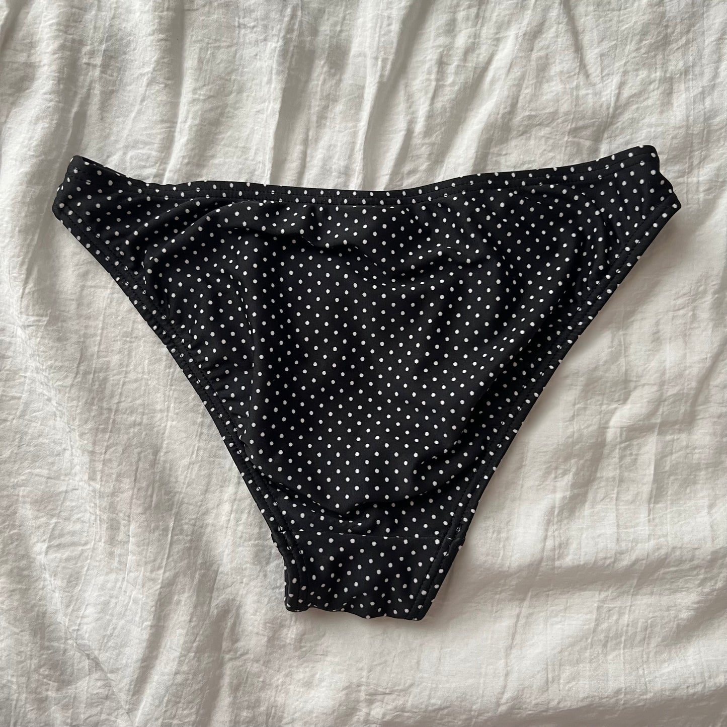 Black polka dots bikini set