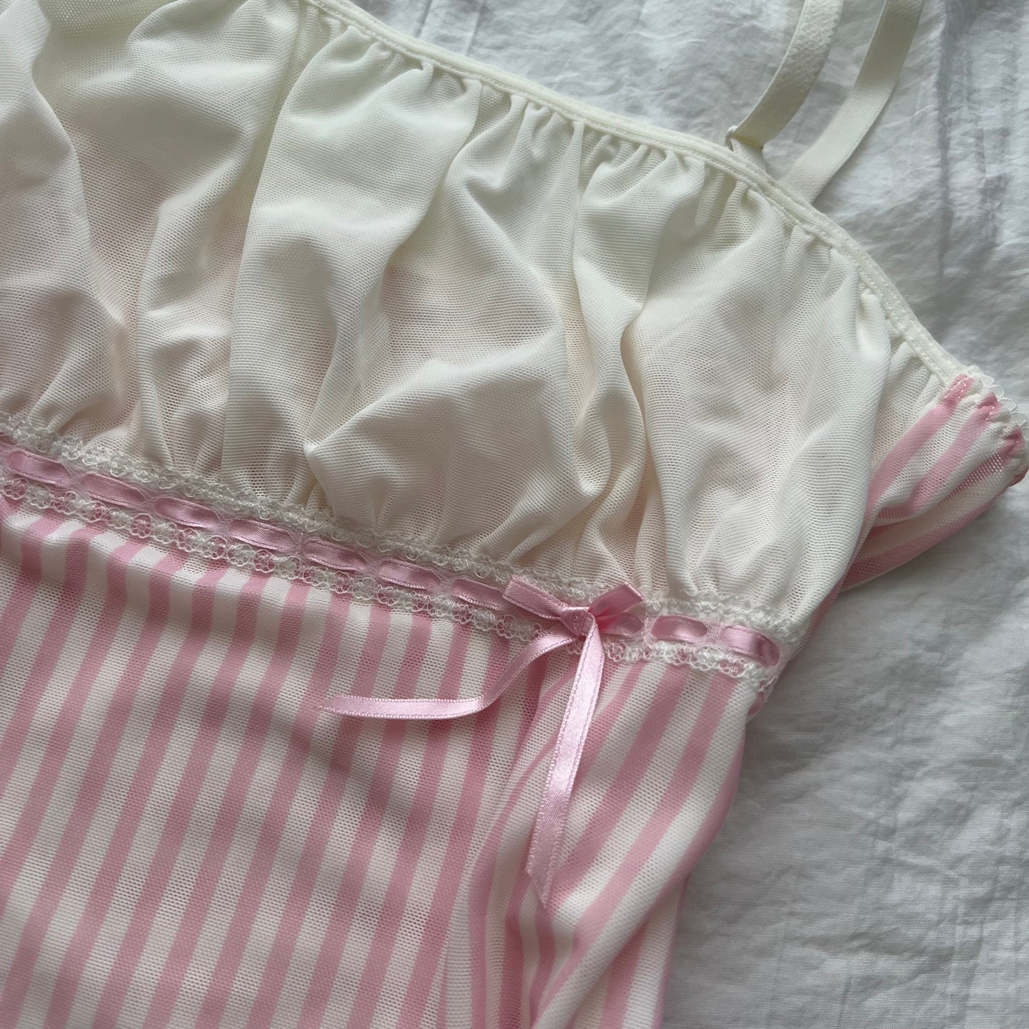 Cottage pink striped cami