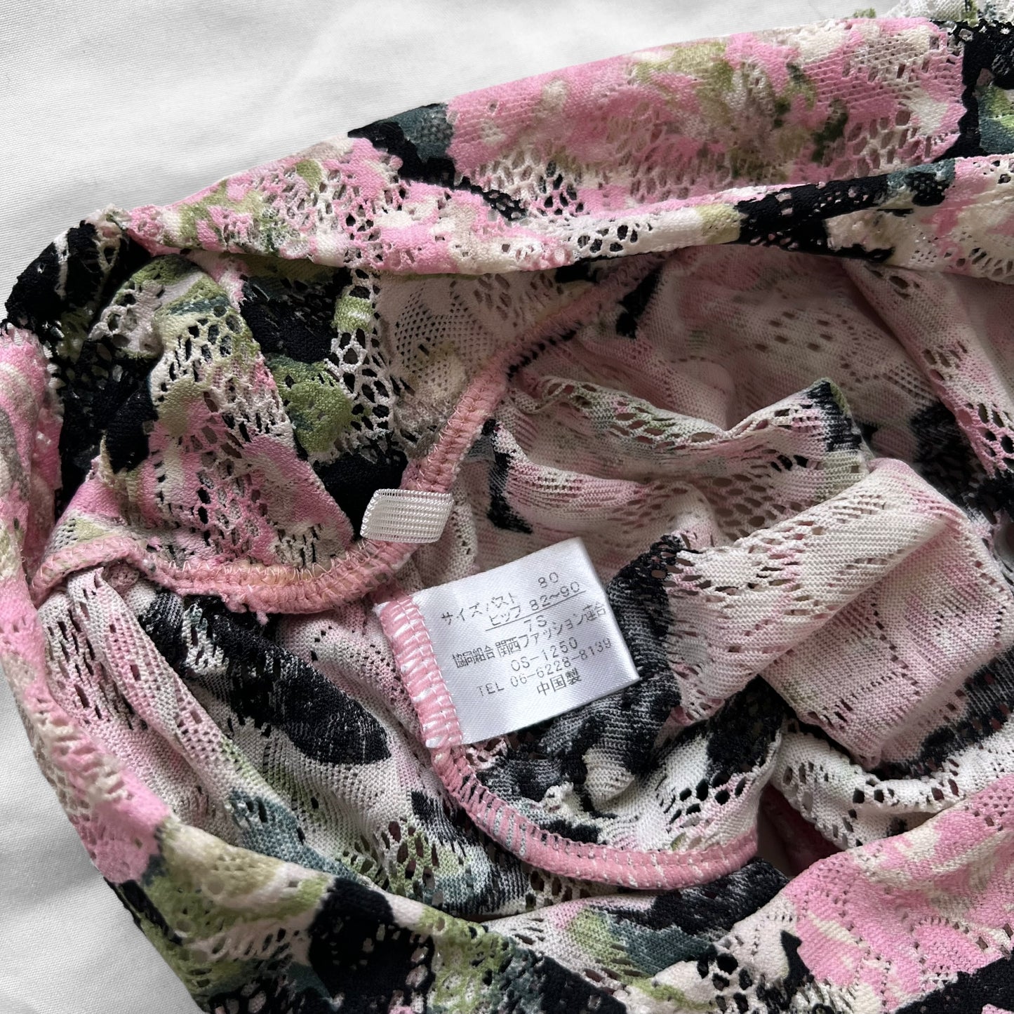 S size•Pink Floral & lace bikini Set