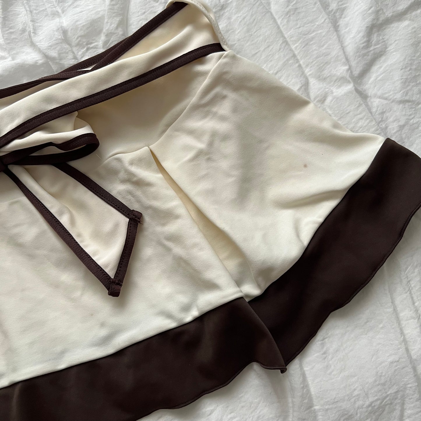 Beige brown coquette Bikini set