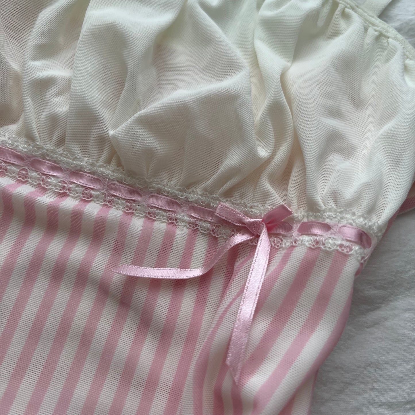 Cottage pink striped cami