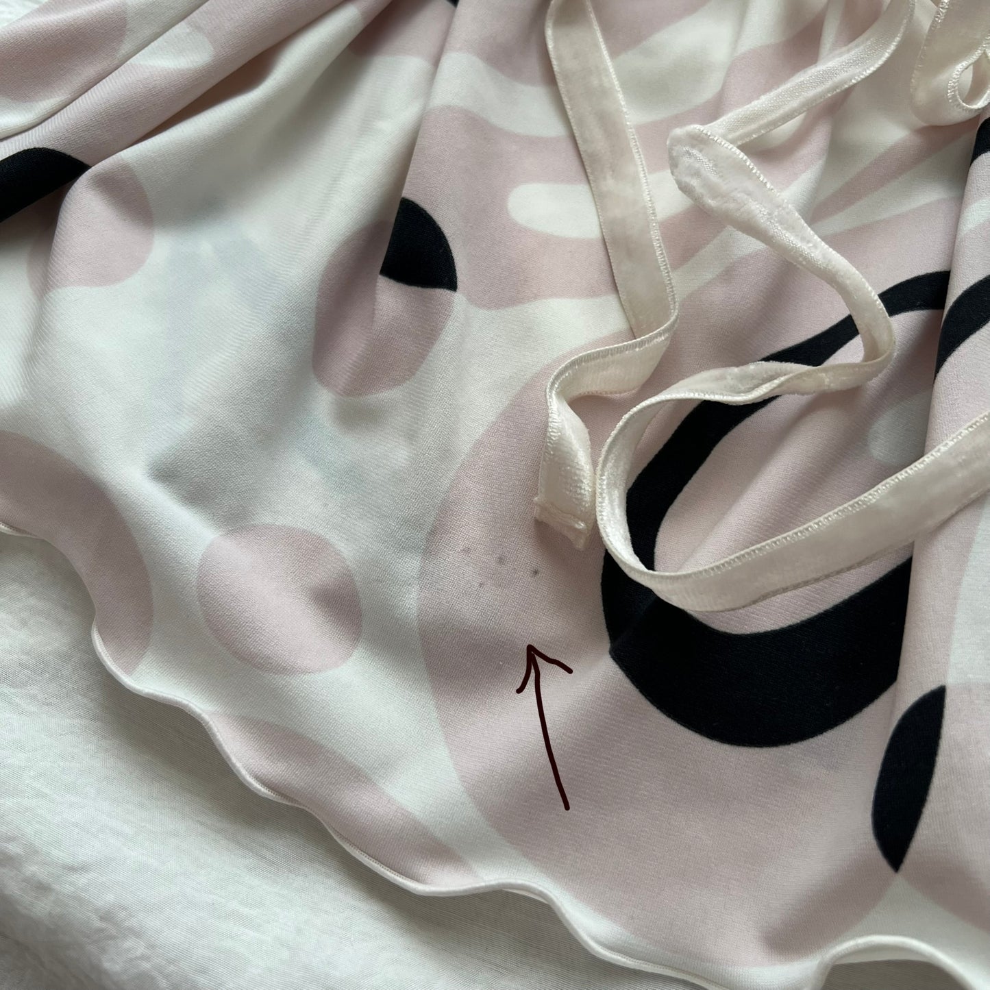 velour ribbon top