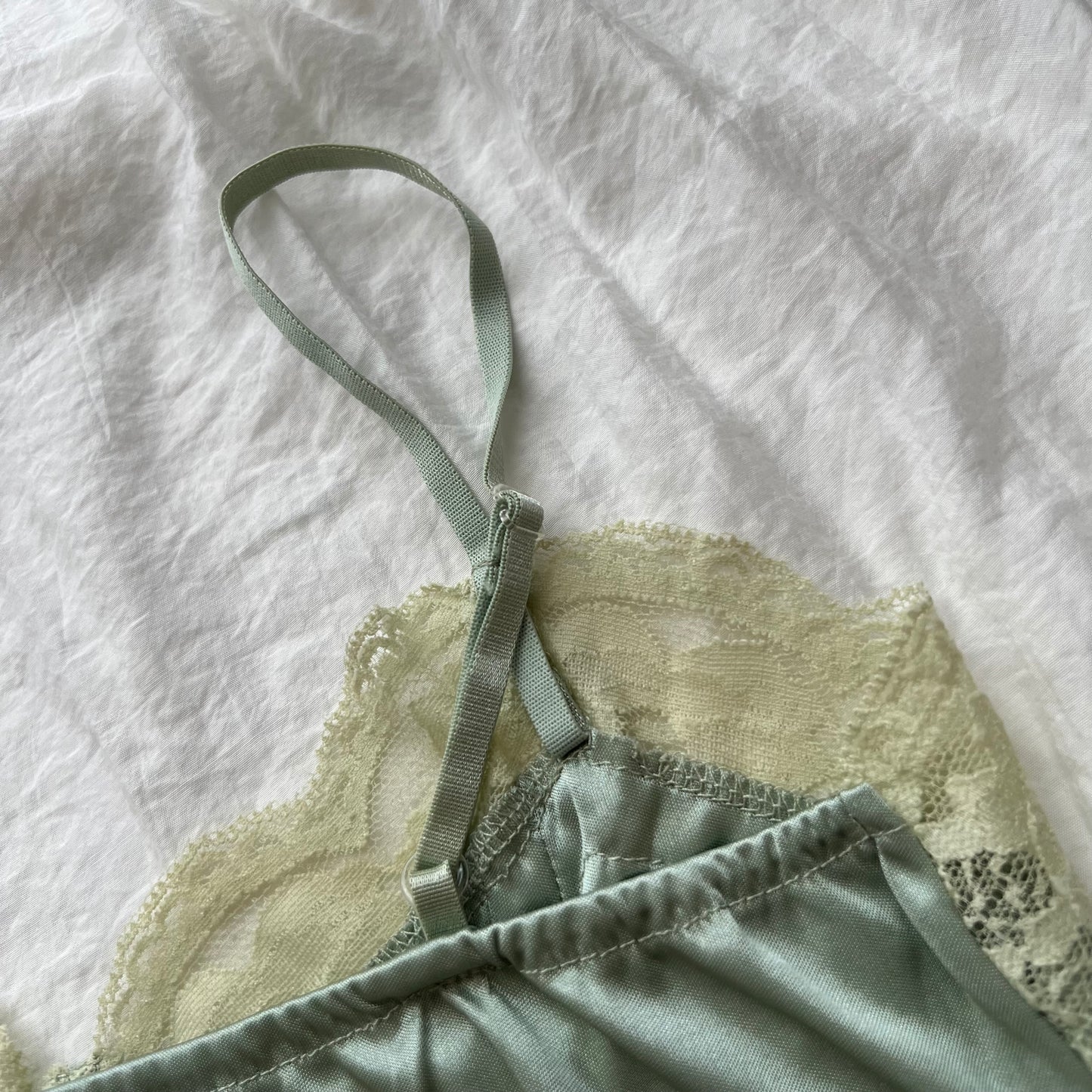 Sage lace cami