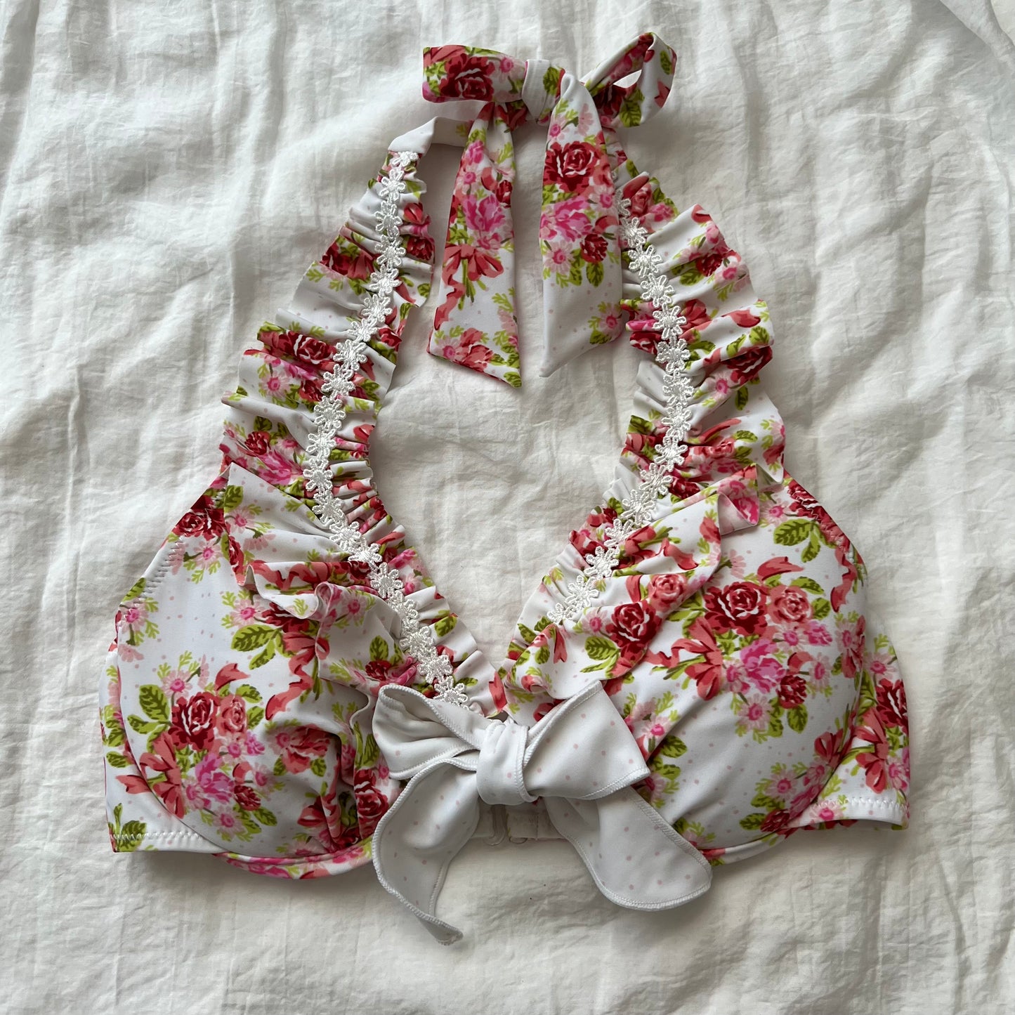 Women's Pink Floral Bikini-Tankini set