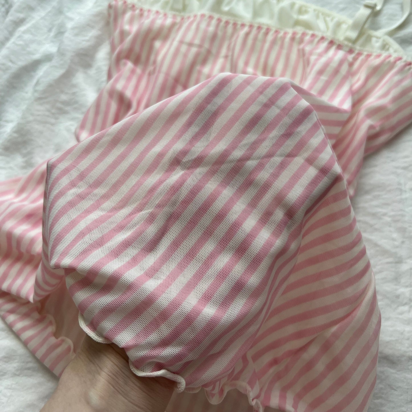 Cottage pink striped cami