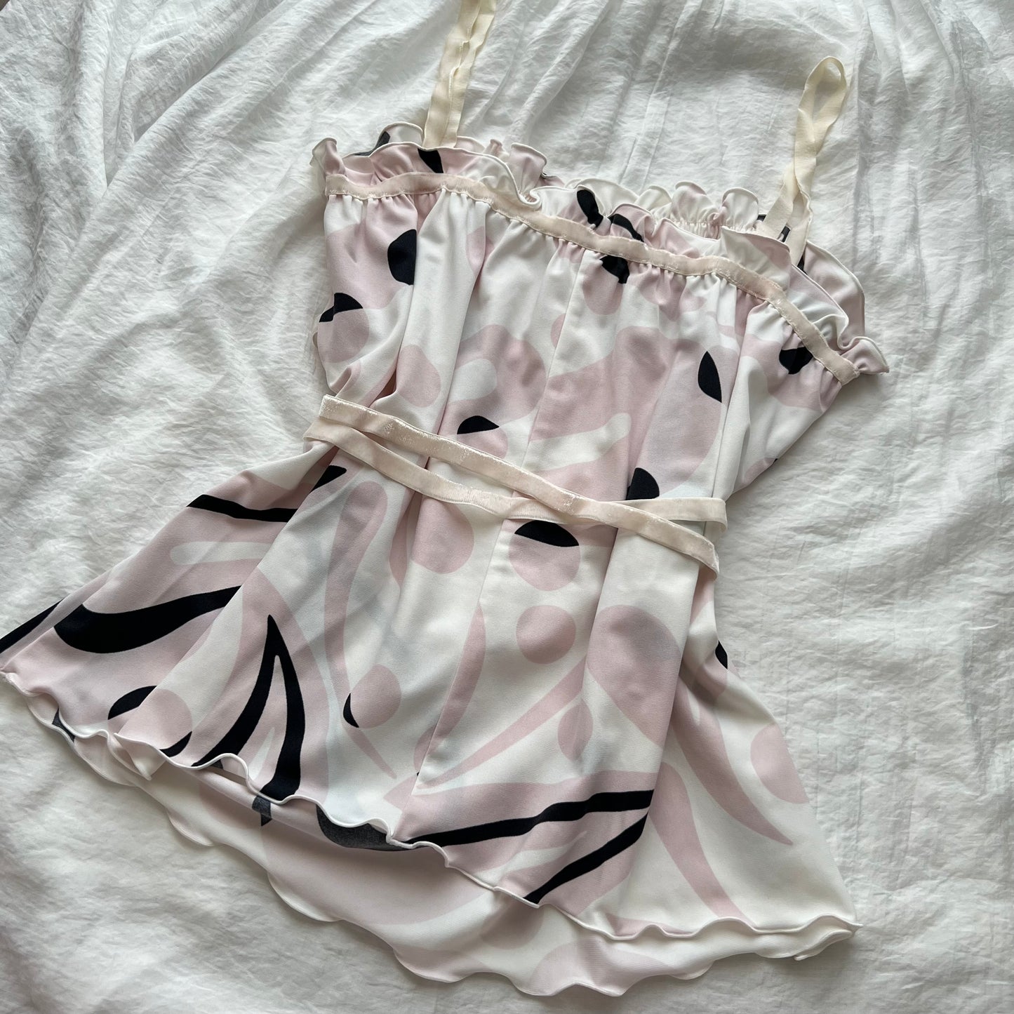 velour ribbon top