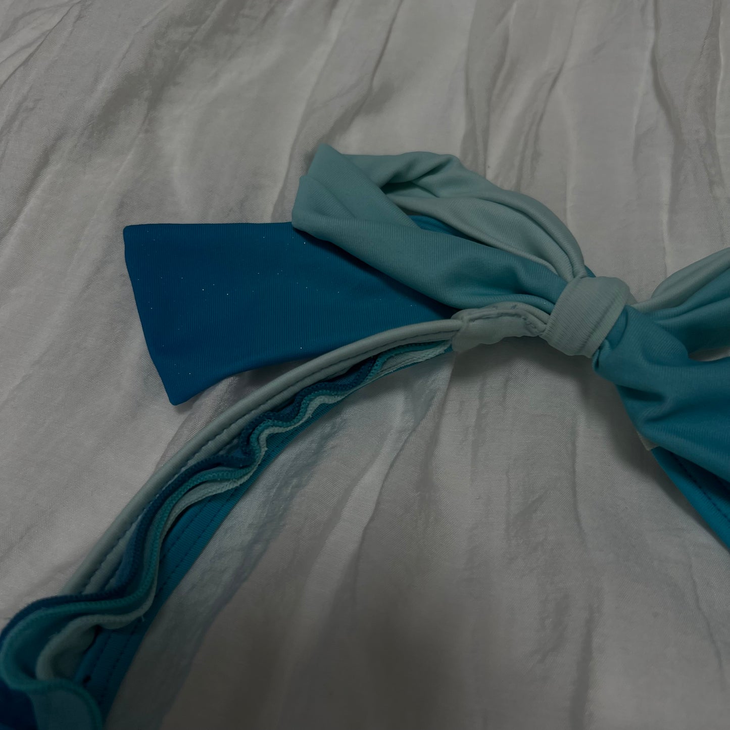 Women's Blue Ruffles Bikini-Tankini set