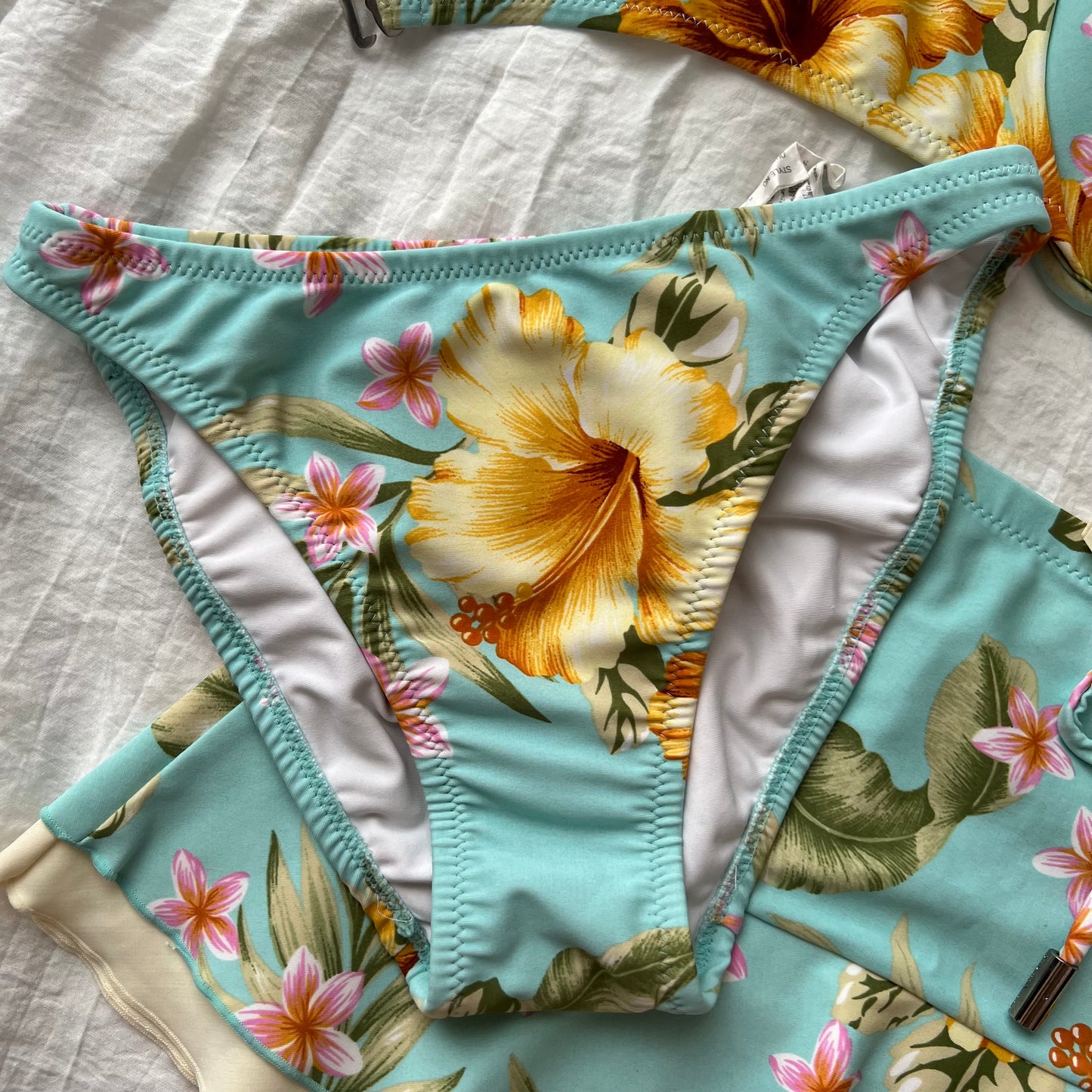 Blue Floral bikini set