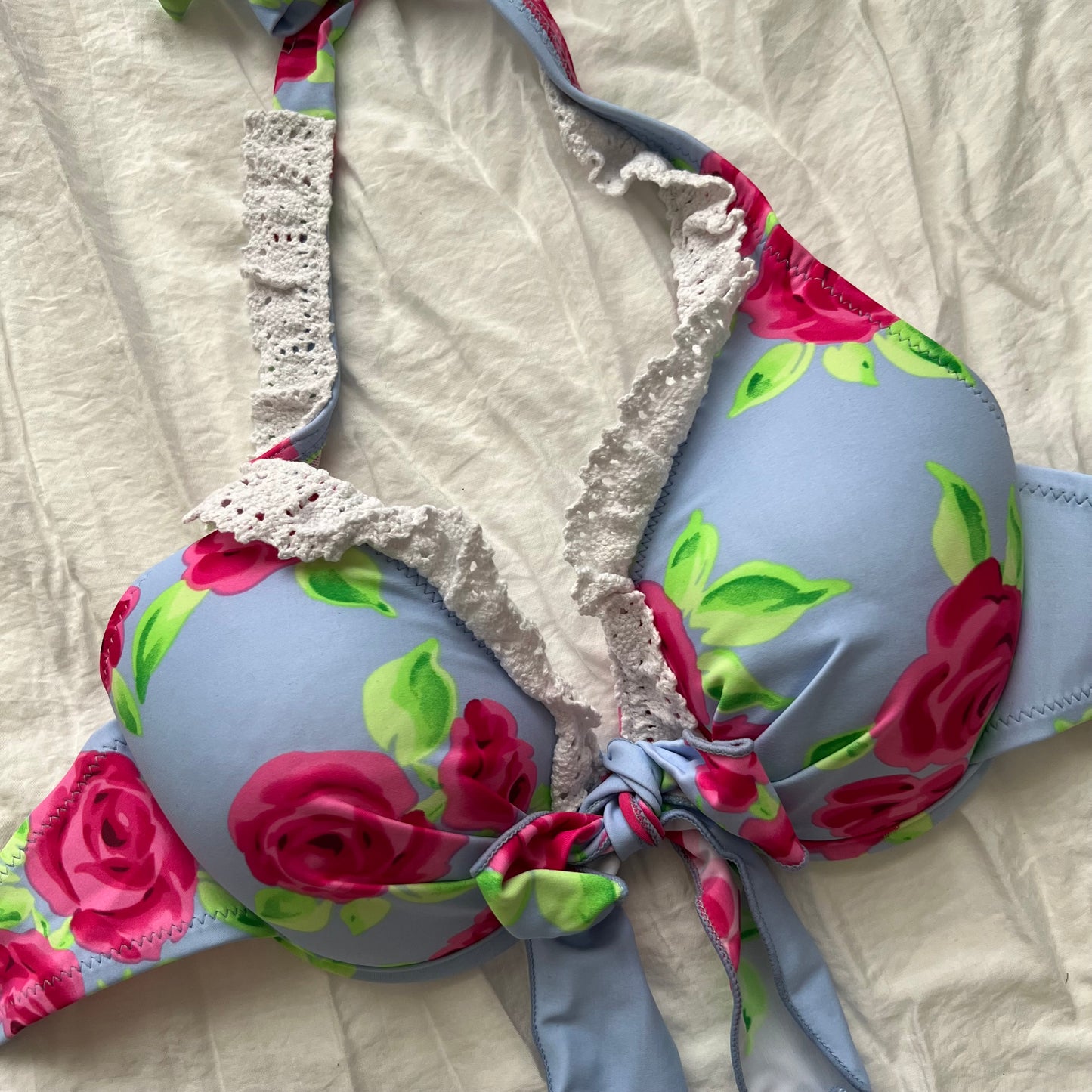 7S Light Floral lace bikini set