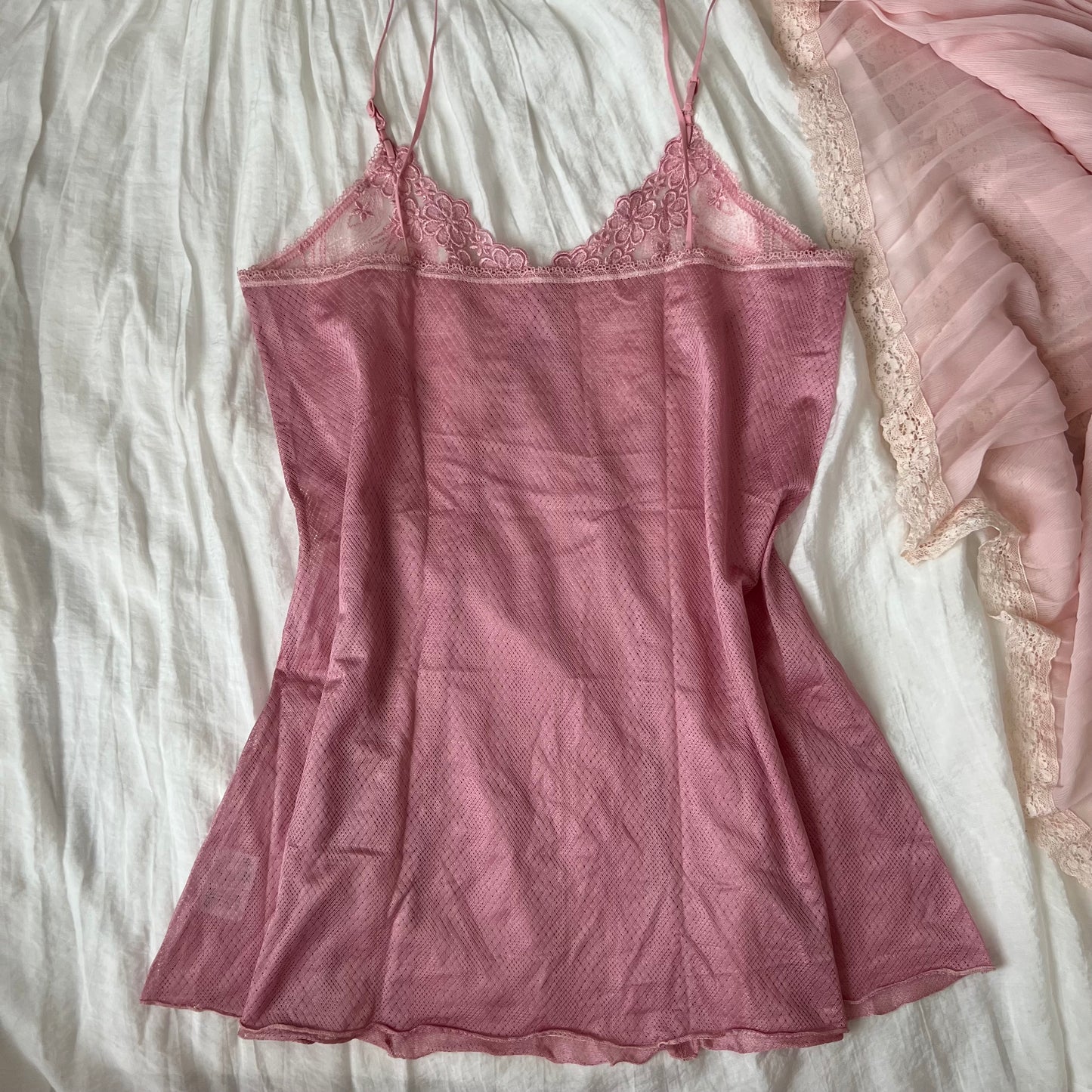 Pink Pearl Ribbon Cami