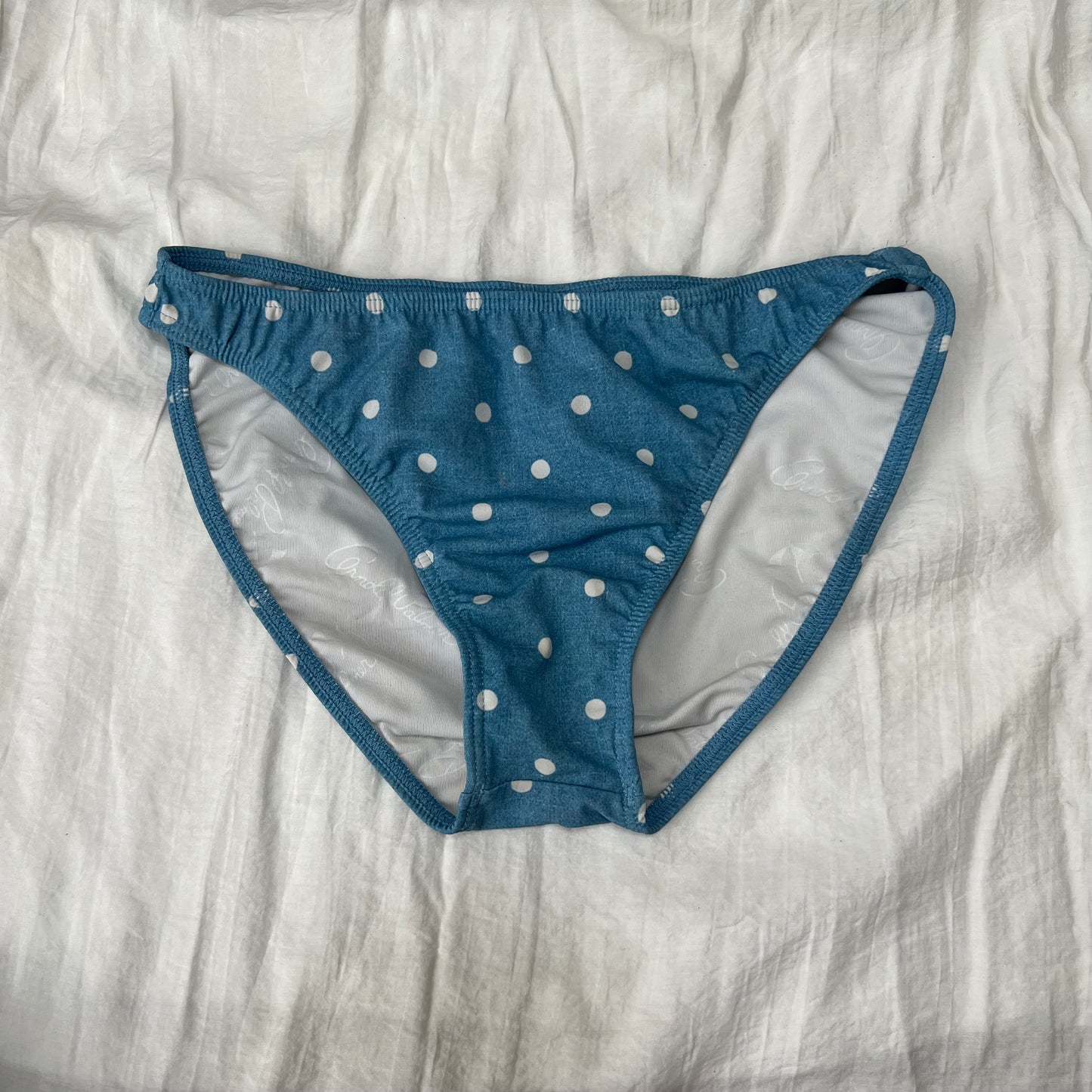 Women's Blue Polka dot Bikini-Tankini set