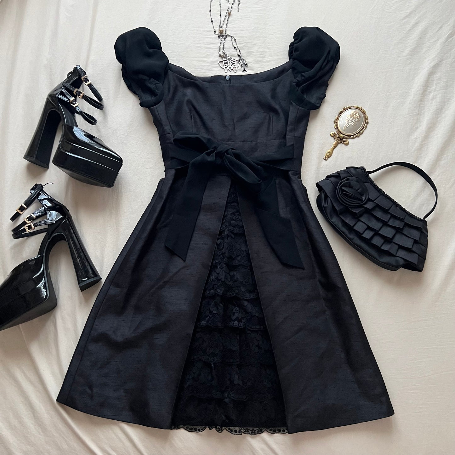 Dark coquette elegant dress
