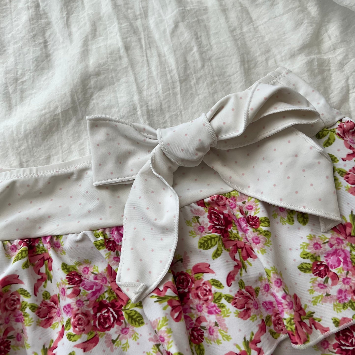 Women's Pink Floral Bikini-Tankini set