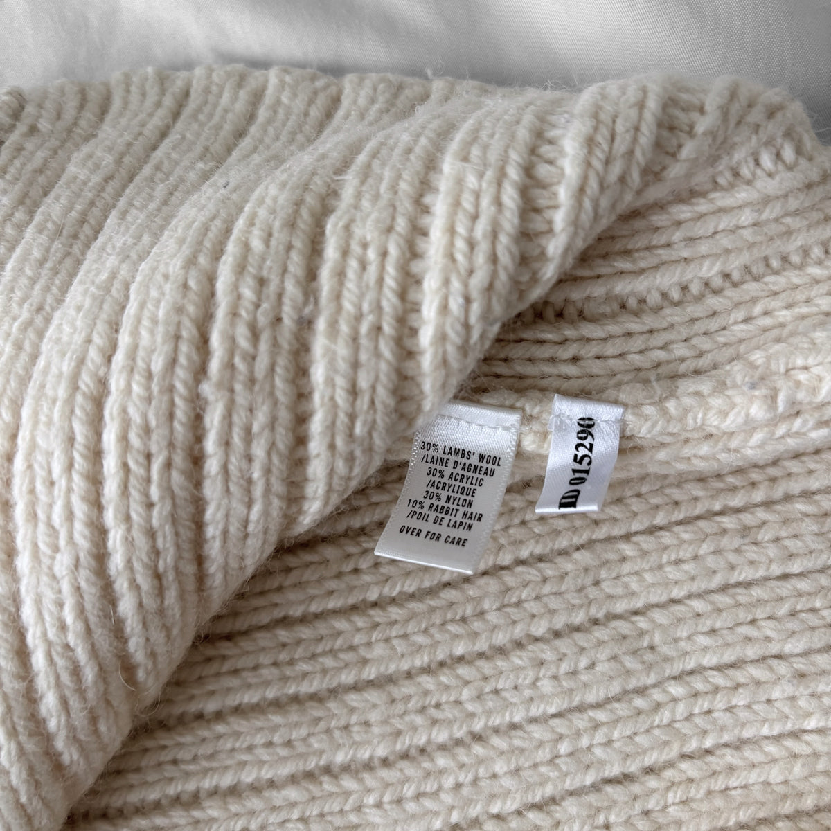 Abercrombie Cream Knit Hooded Cardigan