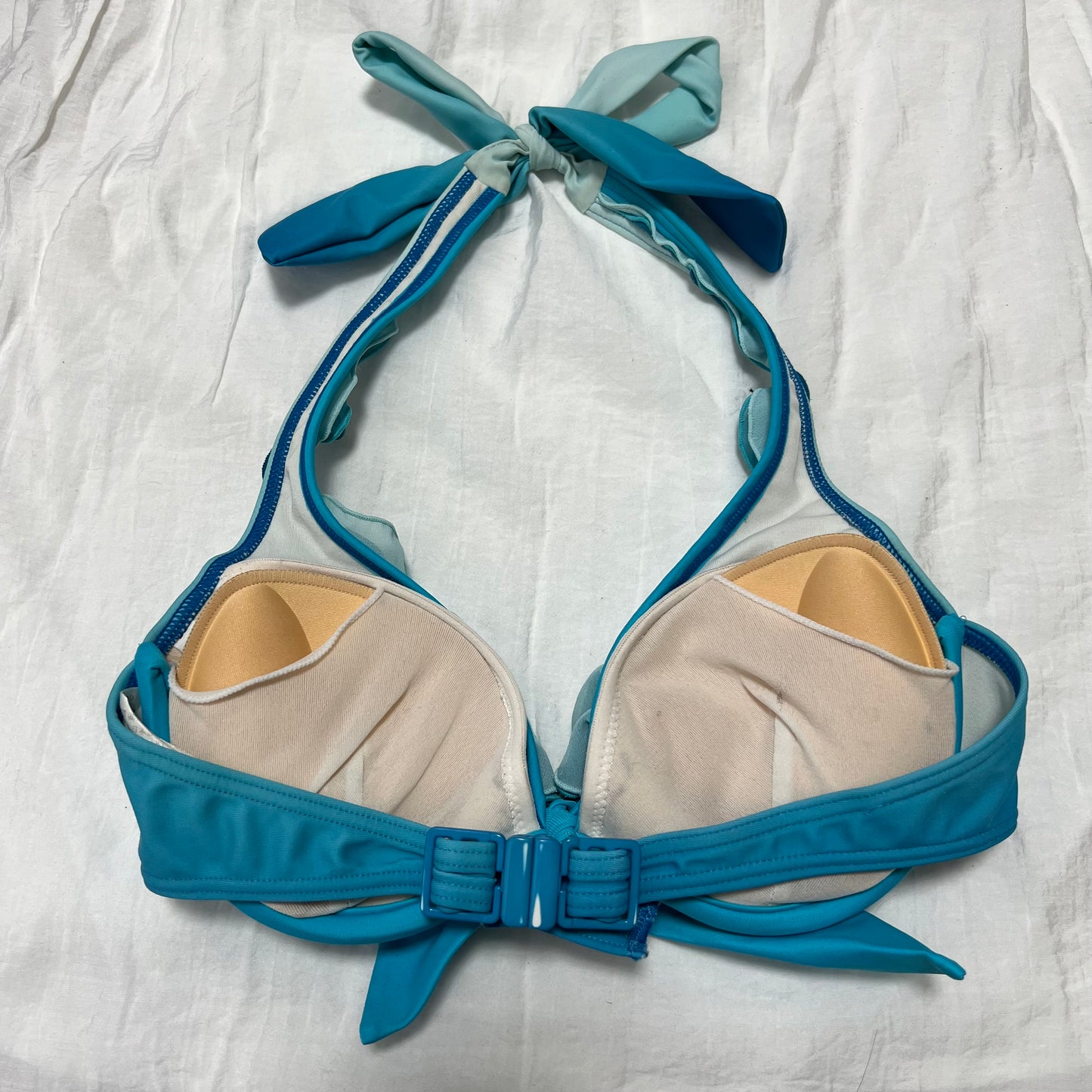 Women's Blue Ruffles Bikini-Tankini set