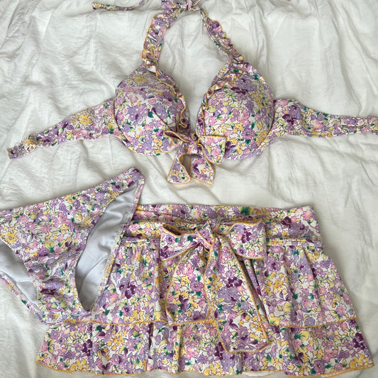 Women's Floral Bikini-Tankini set