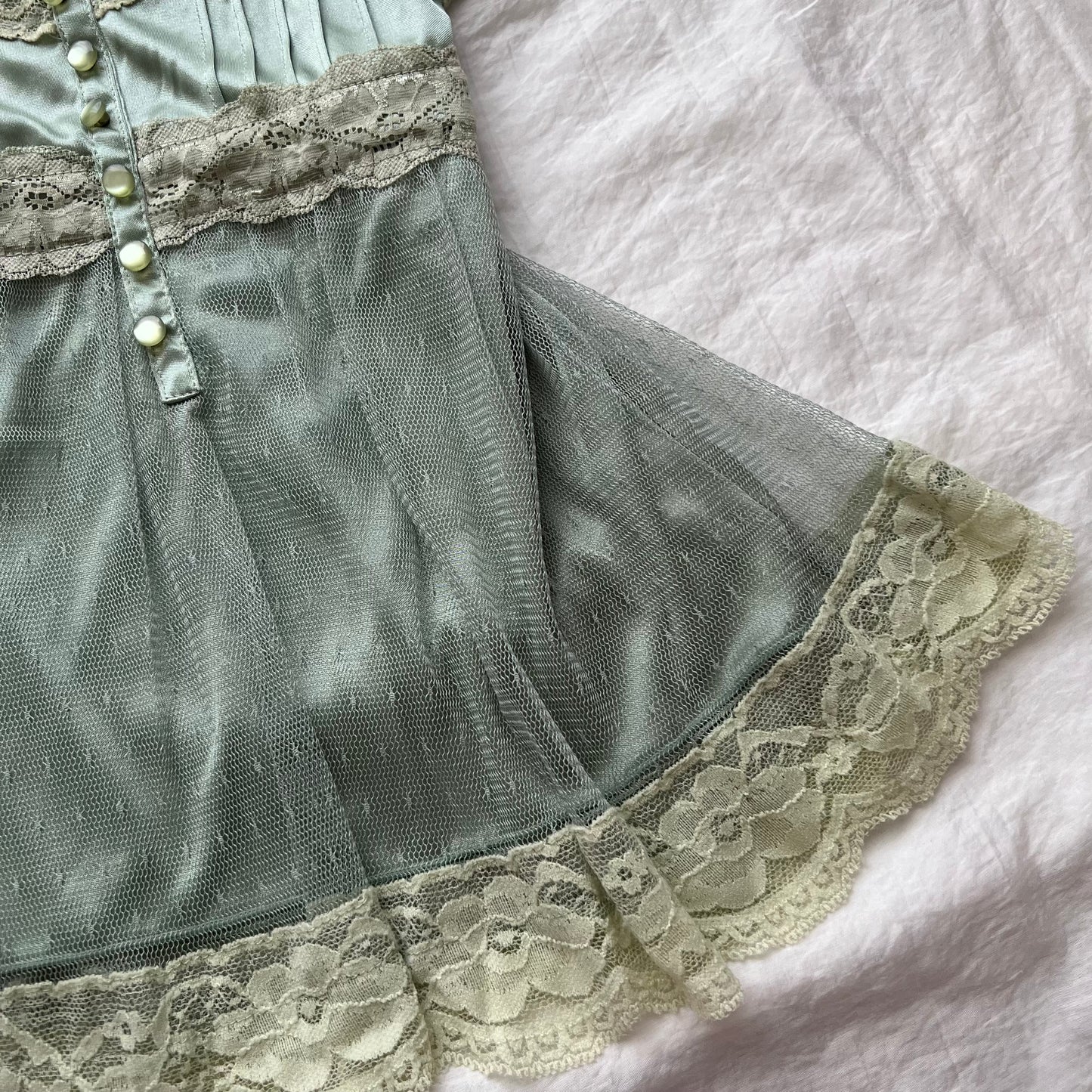 Sage lace cami