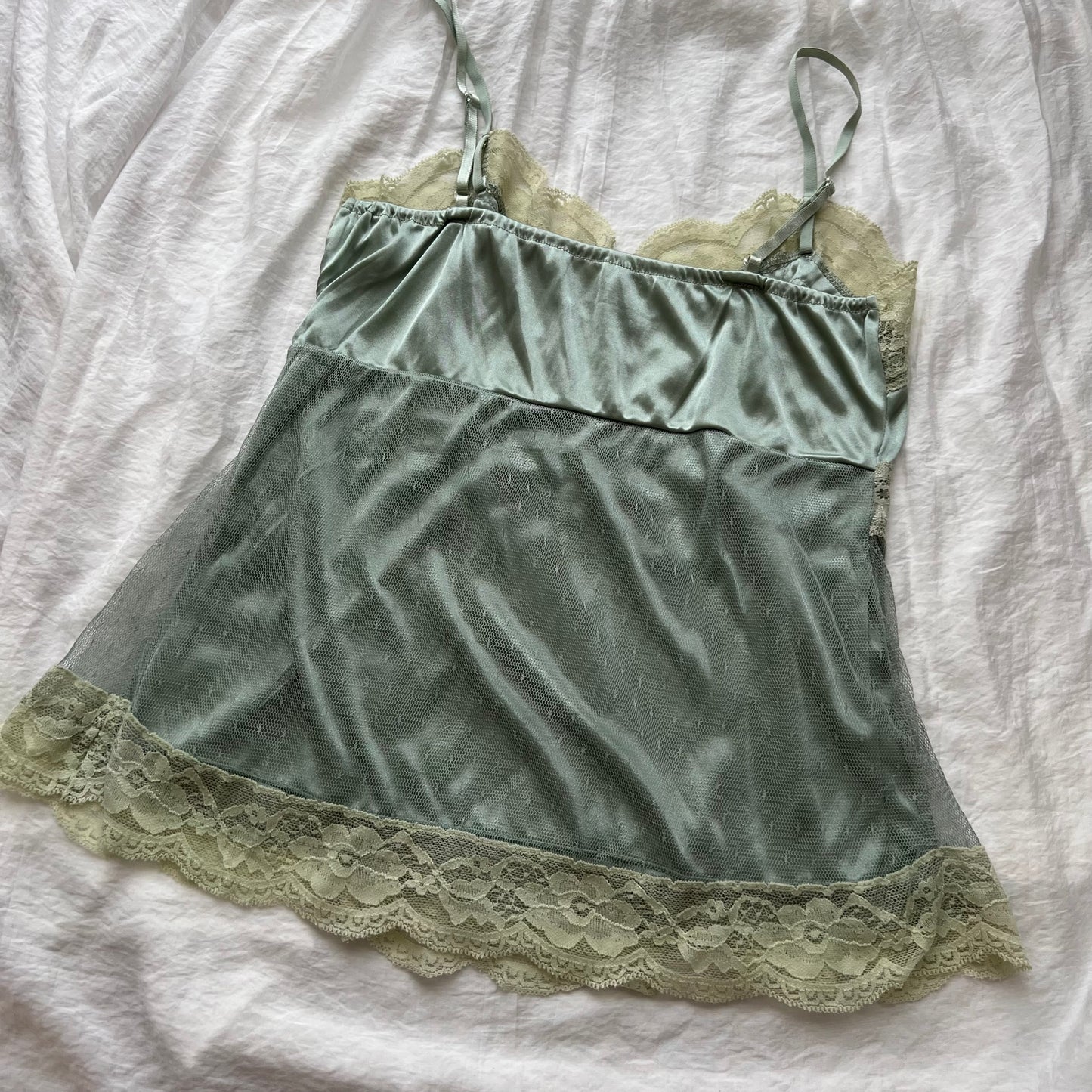 Sage lace cami