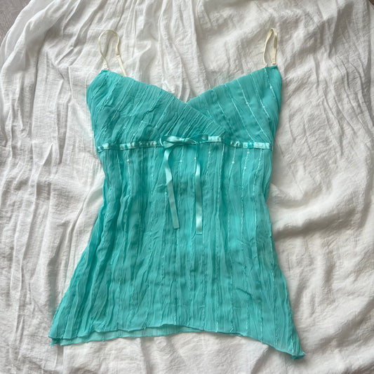 Y2K turquoise cami
