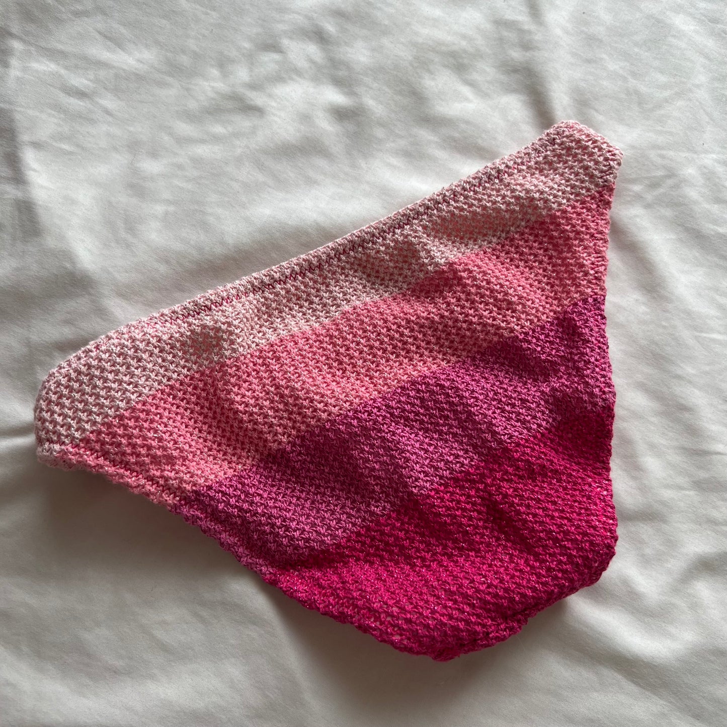 Layered sparkle pink bikini set