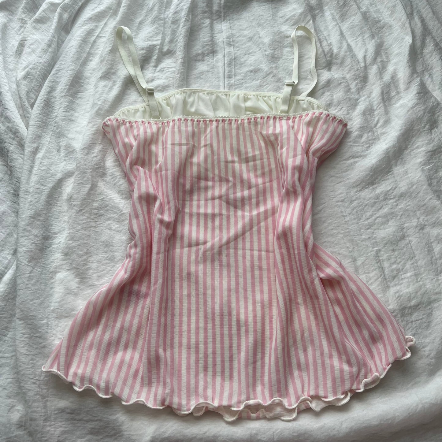 Cottage pink striped cami