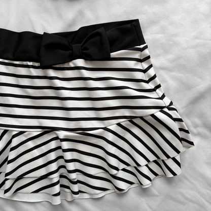 M size•Black & White stripes bikini Set