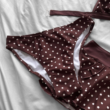 M size•Brown 4-piece bikini Set