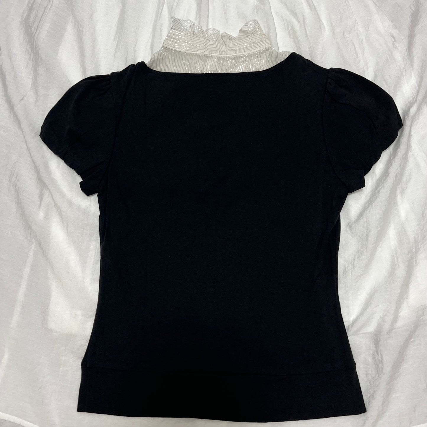 Black layered lace top