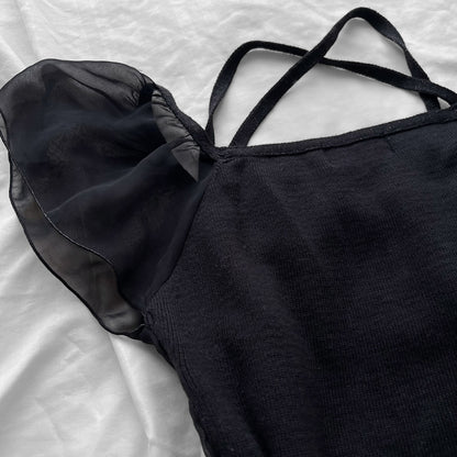 Rare Black frills top