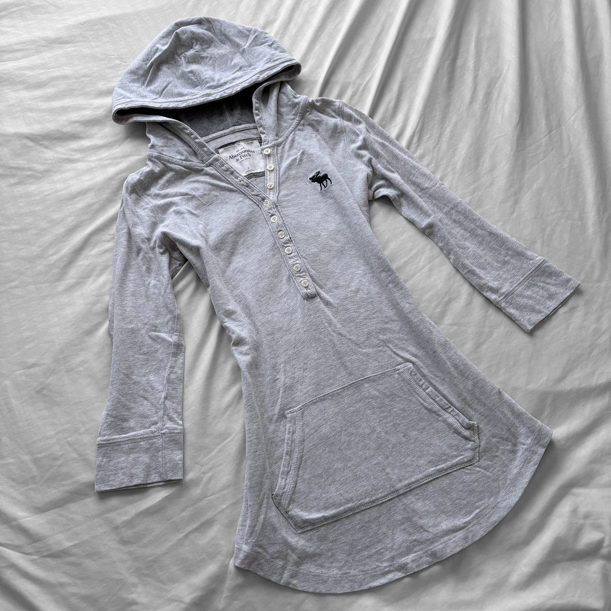 Abercrombie & Fitch Gray Hooded Top