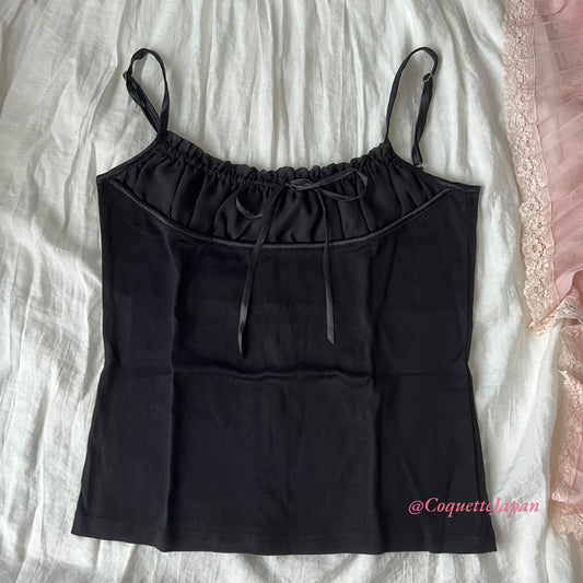 Black Milkmaid Camisole