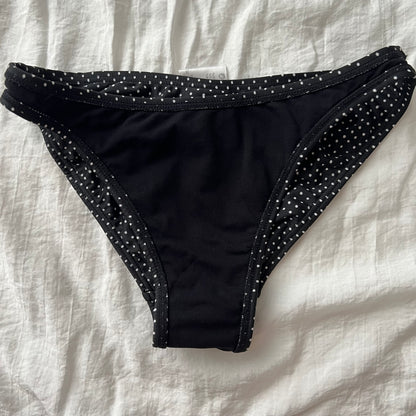 Black polka dots bikini set