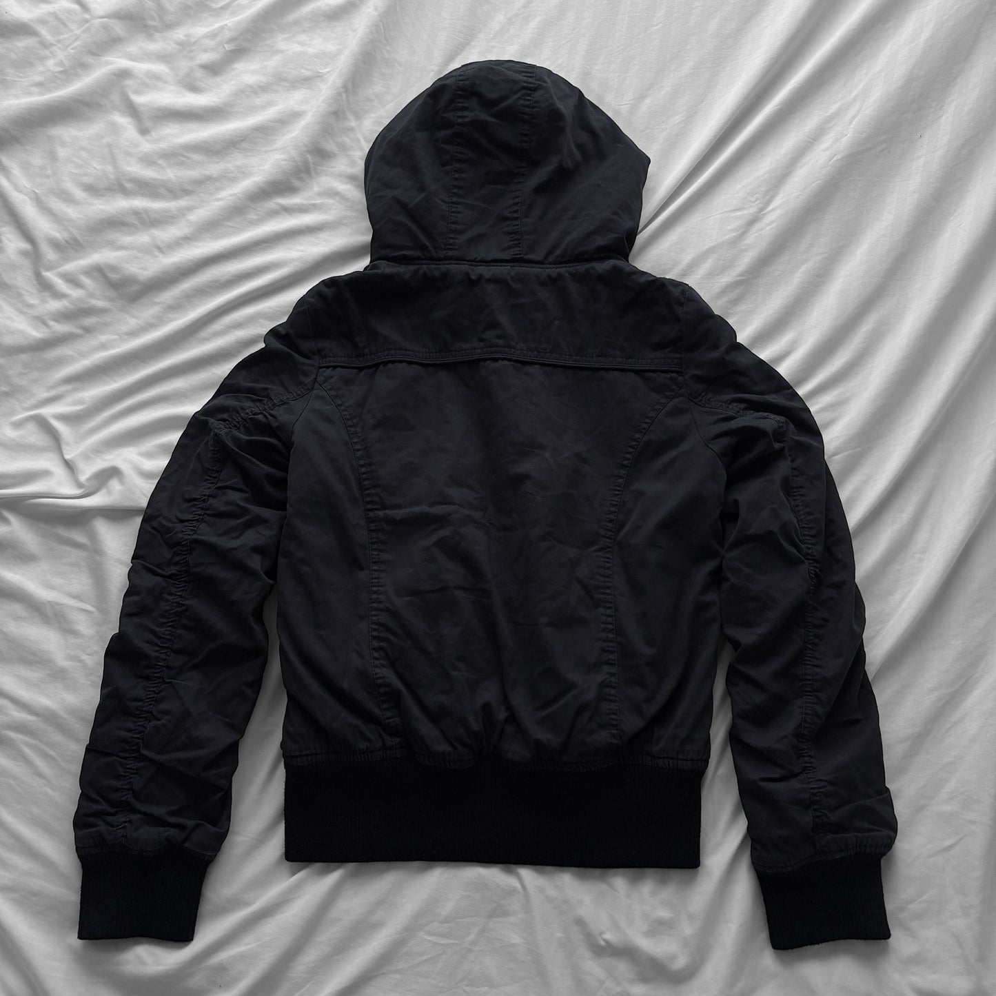 Black Hooded Utility Jacket